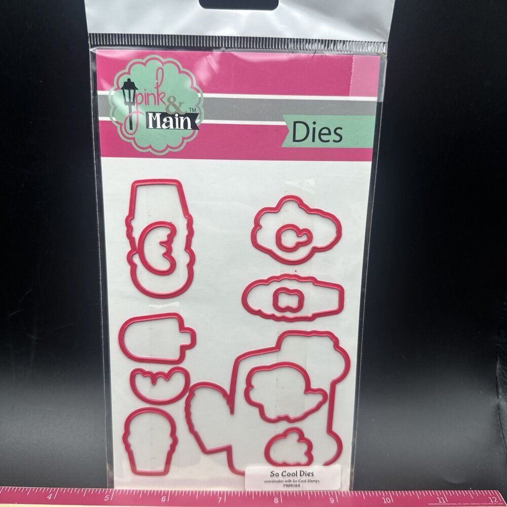 Pink N Main Steel Die Stamps SO COOL DIE to coordinate with so cool stamp set